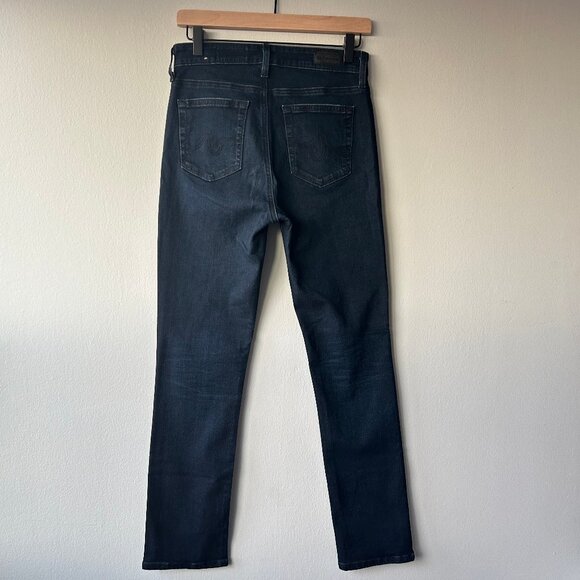 AG Jeans Women's Mari High Rise Slim Straight Aged Denim Blue Dark Wash Size 27 - Picture 3 of 10